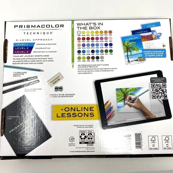 Prismacolor Technique 44ct Landscape & Nature Drawing Colored Pencils Digital - Picture 6 of 7